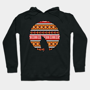 Afro Hair Woman with African Pattern, Black History Hoodie